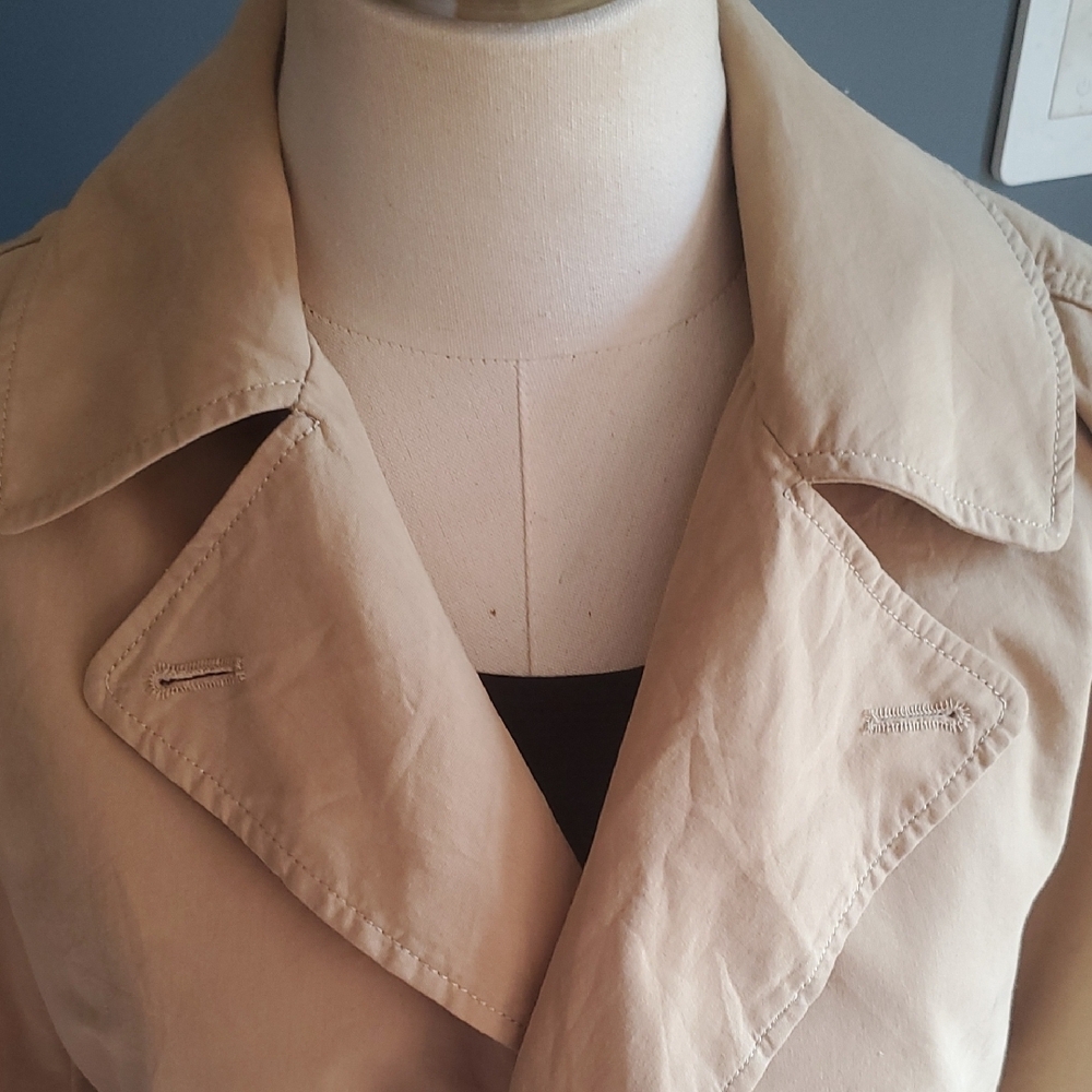 GAP Double-Breasted Tan Trench Coat Size XS - Picture 16 of 17